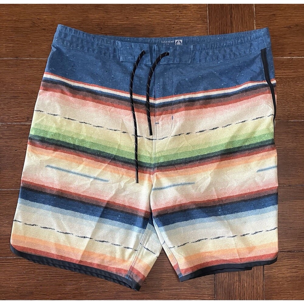 Men’s Outerknown Size 34 Multi Colored Swim Trunks Summer